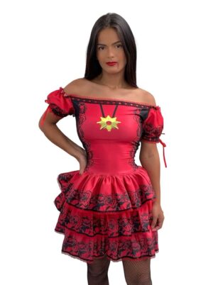 Vestido Júlia Bruxa Vermelho