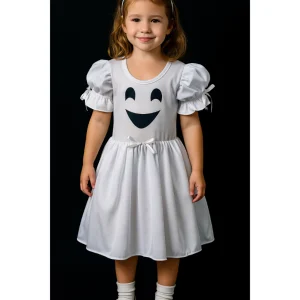 Vestido Fantasia Fantasma Halloween Infantil E Adulto– Fantasia Dia das Bruxas