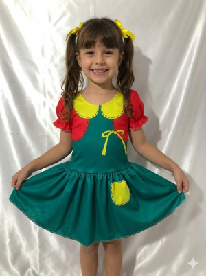 Vestido Chiquinha Infantil Personagem Clássica